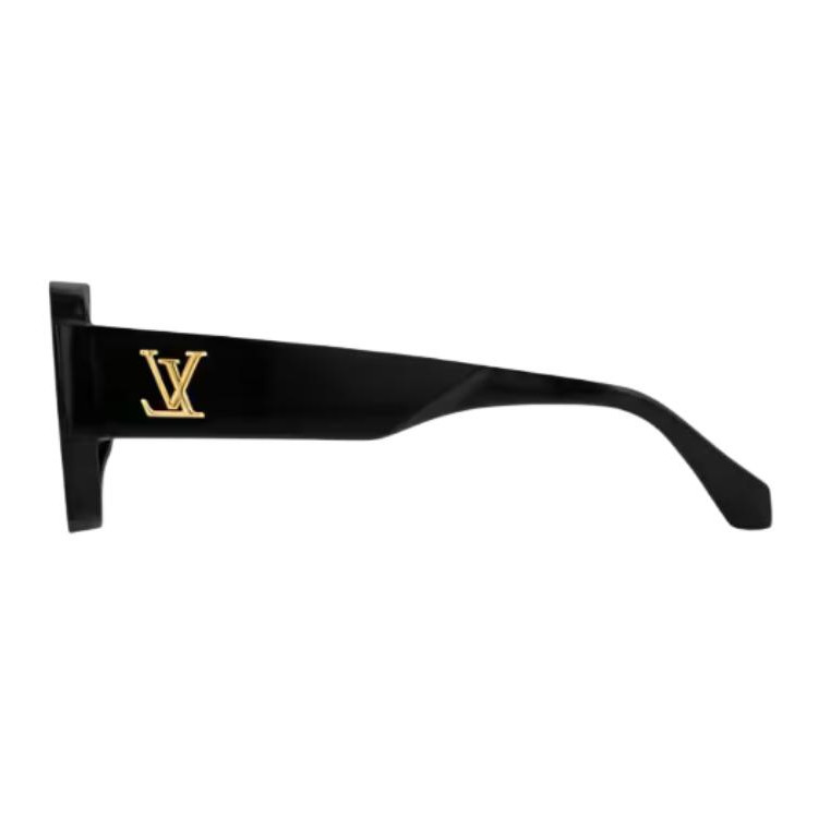 LOUIS VUITTON Acetate Aviator Sunglasses Men's Black
