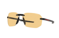 PRADA Plastic Irregular Shape Sunglasses Men's Black