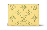 LOUIS VUITTON Cow Leather Wallet Women's Yellow