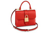 LOUIS VUITTON Locky Grained Cow Leather Portable Crossbody Bag Shoulder Bag Women's Red