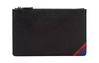 PRADA Leather Clutch Men's Black