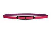 HERMES Roulis Leather Belts Women's Mexican Pink/Silver Lotus Purple