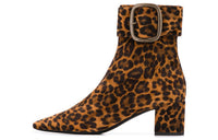SAINT LAURENT Ankle Boots Women's Brown/Black