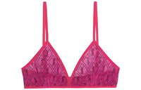 SAINT LAURENT Logo embellished Mesh Bra