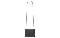 SAINT LAURENT Niki Leather Wallet, Crossbody Bag, Shoulder Bag Regular Women's Gray White