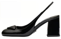 PRADA Chunky Heel High Heels 7.5cm Women's Black