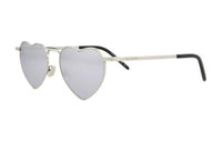 SAINT LAURENT Metal Irregular Shape Sunglasses Women's Silver