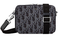DIOR Fabric Shoulder Bag Crossbody Bag Wallet Men's Blue