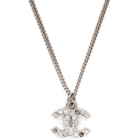 CHANEL 2011 Crystal-embellished Cc Pendant Necklace
