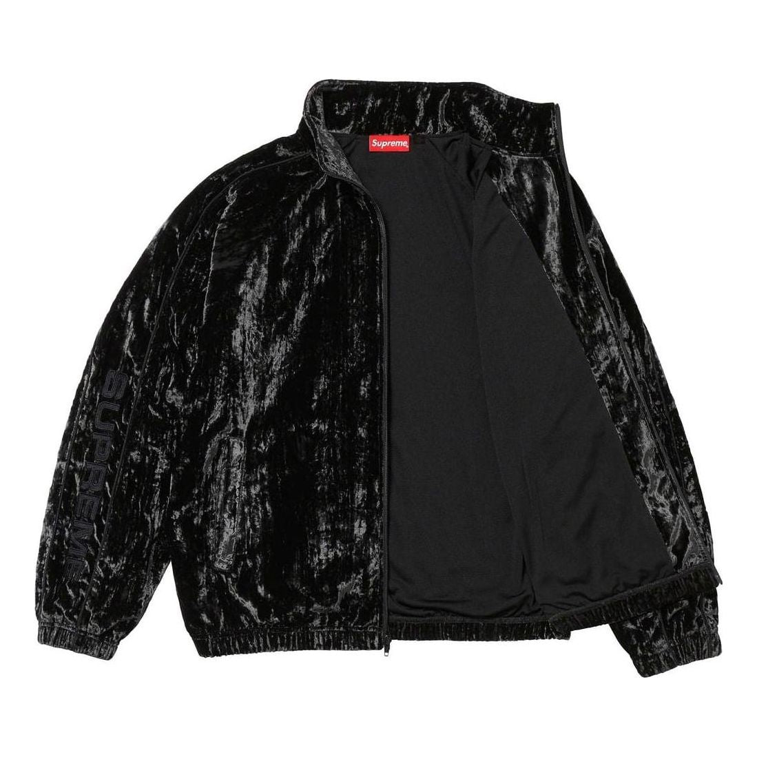 Supreme Crushed Velvet Track Jacket 'Black' SUP-FW23-119