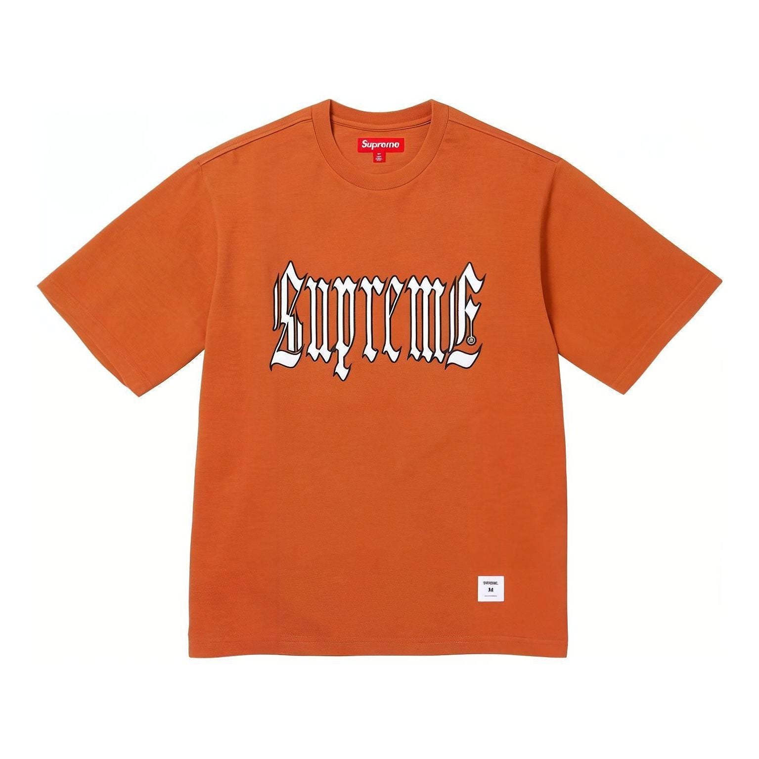Supreme Old English S/S T-Shirt 'Orange White' SUP-SS24-125