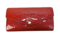 LOUIS VUITTON Patent Leather Wallet Regular Women's Sakura Peachwood
