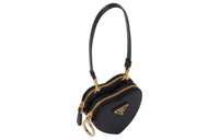 PRADA Saffiano Leather Handbags Clutches Mini Women's Black
