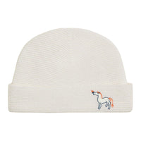 HERMES Cashmere Polyester Ceramic Beanies Kids' White Cream