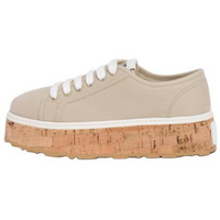 MIU MIU Low-Top Skateboard Shoes Women's Beige