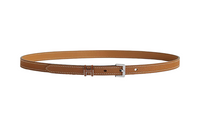 HERMES Pop Collection H Letter Pin Buckle Leather Belts Women's Dark Brown Width: 1.5cm