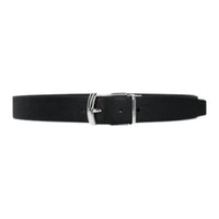 PRADA Leather Belts Unisex Black Width 3.4CM