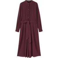 Loro Piana FW24 Long-Sleeved Dresses Women's Burgundy