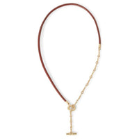 Loro Piana Brass Necklaces Women's Red Brown