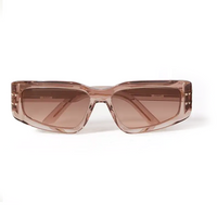 DIOR Acetate Metal Irregular Shape Sunglasses Women's Pink