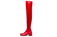 PRADA Knee-high Boots Women's Red