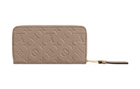 LOUIS VUITTON Zippy Cow Leather Wallet Regular Unisex Beige