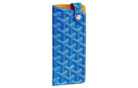 GOYARD Montmartre Canvas With Leather Eyeglass Pouch Small Size Unisex Blue
