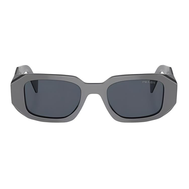PRADA Acetate Rectangular Sunglasses Women's Dark Gray