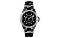 CHANEL Wrist Watch Quartz Movement Ceramic Strap 33mm Black Dial Unisex