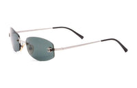 CHANEL Rectangular Sunglasses Women's Silver