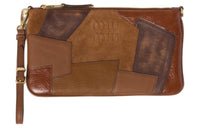 MIU MIU Leather Clutch Women's Connyk Brandy