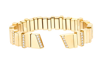 DIOR 18K Gold Diamonds Bangles Unisex Gold