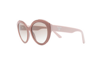 PRADA Plate Frame Irregular Shape Sunglasses Women's Pink