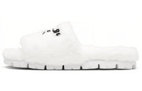 PRADA Terry Cloth Slide White Black Women's