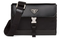 PRADA Recycled Nylon Messenger Bag Crossbody Bag Shoulder Bag Cell Phone Pouch Men's Black