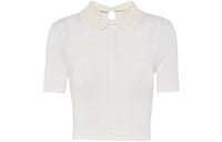 MIU MIU FW22 Fitted Knitwear Women's White