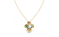 LOUIS VUITTON Vivienne Snake Pendant Yellow Gold White Gold Lacquer Diamonds & Colored Gemstones
