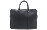 LOUIS VUITTON Taiga Leather Briefcases Small Size Men's Black