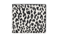 SAINT LAURENT Calfskin Wallet Men's White/Black