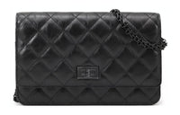 CHANEL 2.55WOC Leather Crossbody Bag Women's Black