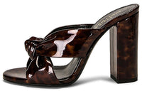 SAINT LAURENT Tortoiseshell-effect Twist-detail Sandals