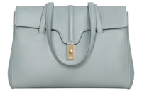 CELINE 16 Smooth Cow Leather Handbag, Shoulder Bag Medium Size Women's Ore Color