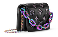 LOUIS VUITTON Loose Sheep Leather Handbag One Shoulder Handbag Women's Black
