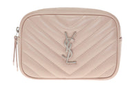 SAINT LAURENT LOU Calfskin Camera Bag Fanny Pack Regular Women's Light Pink