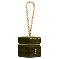 SAINT LAURENT Lambskin Pendants Women's Black/Gold