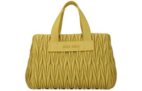 MIU MIU Leather Handbag Women's Yellow