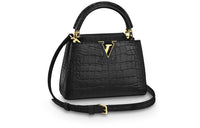 LOUIS VUITTON Capucines Crocodile Leather Shoulder Bag Crossbody Bag Handbag Mini Women's Black