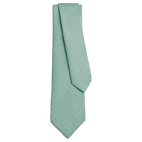 HERMES Mulberry Silk Ties Men's Aqua Green