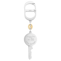 DIOR Brass Keychains Men's Silver