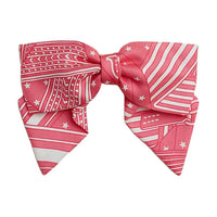 HERMES Silk Hair Clips Women's Pink